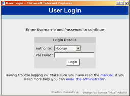 Screenshot of ADSS system